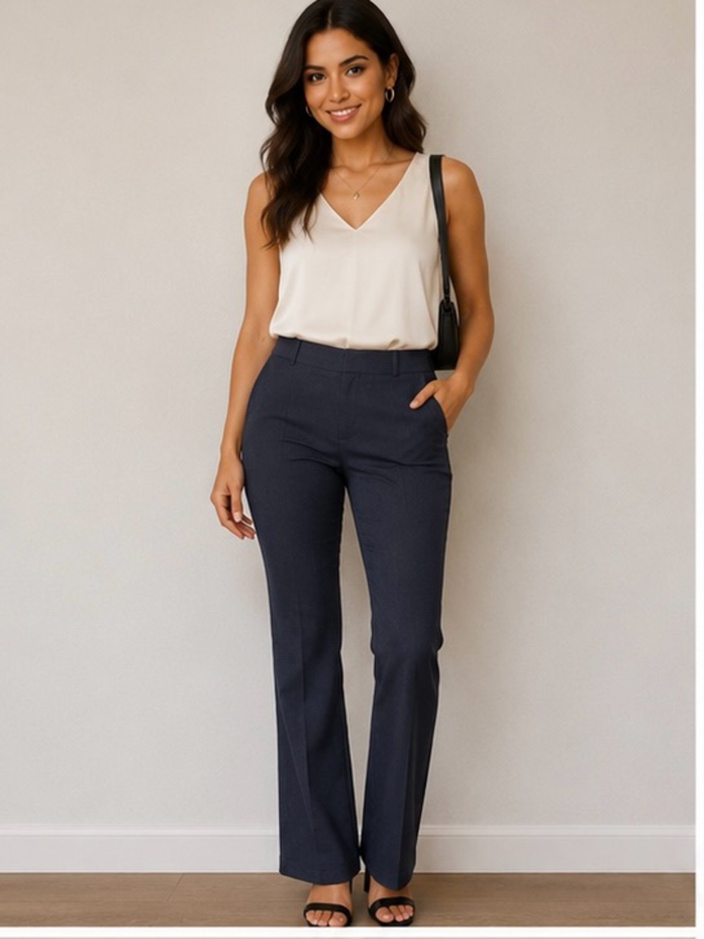 Worthington Navy Boot Cut Dress Pants